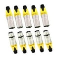 thumbnail image 1 of 10 piezas de conector de cable XLR macho y hembra de aleación de conector de línea de micrófono compacto amarillo, 1 of 9