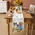 thumbnail image 2 of Spring Dog Table Runner 72 Inches, Sunflower Daisy Botanical Watercolor Bed Runner Dresser Scarves Tabletop for Indoor Outdoor Parties/Ceremony/Banquet, 14" x 72", 2 of 8