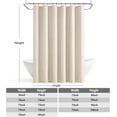 thumbnail image 7 of Extra-Long Cream Shower Curtain, 72 in W x 108 in L — Heavy-Duty Waterproof Boho Farmhouse Polyester, Machine Washable with 12 Metal Hooks, 7 of 7