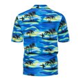 thumbnail image 4 of Men Clearance LYXSSBYX Big and Tall Mens Shirts Short Sleeves Clearance Men's Hawaiian Print Lapel Short Sleeve Shirt, 4 of 7
