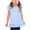 Light Blue, variant on Pretxorve Kids Girls Summer T Shirt Crew Neck Puff Short Sleeve Solid Bottom Ruffle Top Sizes 1-15Y