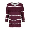 thumbnail image 4 of Utoimkio Women's V Neck 3/4 Sleeve Tops Casual Floral Print T Shirts Basic Blouse Tees Loose Fit Lightweight Tunic Shirts, 4 of 5