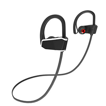 Best Wireless Sports Earphones w/Mic IPX7 Waterproof HD Stereo Sweatproof Earbuds for Gym Running Workout 8 Hour Battery
