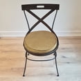 thumbnail image 4 of 16 IN Round 3 IN Thick Plush Velvet Chair Pad Seat Cushion with handle for Bar Stool/Kitchen/Dining Room Chair/Stadium Seat/Portable (Camel Brown, 1), 4 of 6