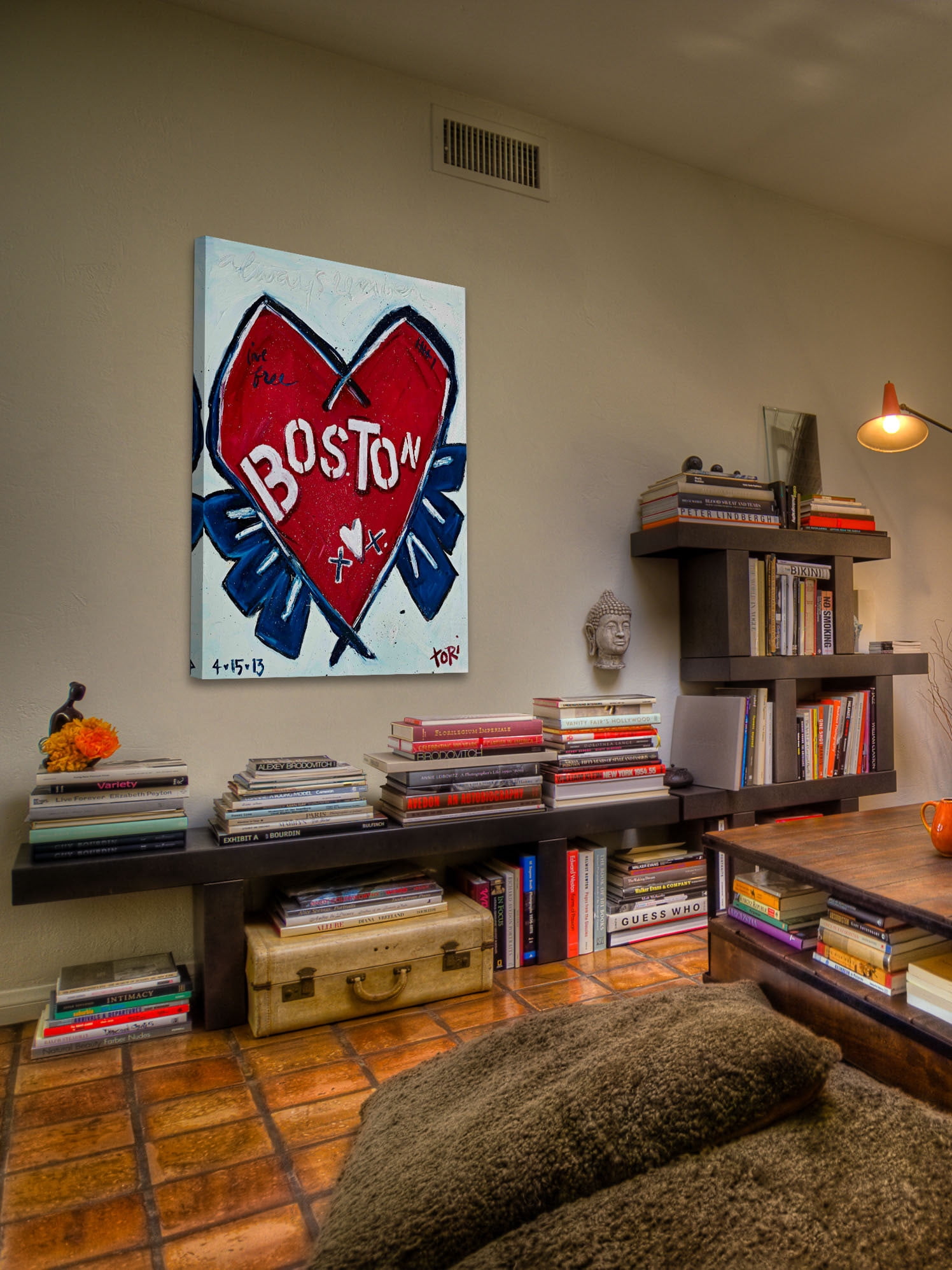 Marmont Hill "Boston Heart" by Tori Campisi Painting Print on Canvas