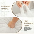 thumbnail image 3 of Aukfa Bean Bag Chair with Ottoman, Soft Fluffy Teddy Upholstered Pouf with Foot Rest for Living Room, White, 3 of 8
