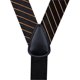 thumbnail image 3 of Tirantes de cuero auténtico con 6 clips para hombre, tirantes elásticos de seda para fiesta de boda de lujo, conjunto de pajarita, correa para pantalones, 3 of 5