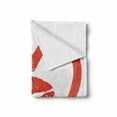 thumbnail image 2 of Kiss Soft Flannel Fleece Blanket, Heart Drawn in Lipstick and Woman Lip Romance Passion and Tenderness Message, Cozy Plush for Indoor and Outdoor Use, 60" x 80", White and Vermilion, by Ambesonne, 2 of 6