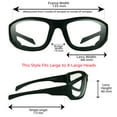 thumbnail image 2 of Bikershades Motorcycle Sunglass Biker Goggles Foam Cushion Padded Wind Proof Ski Snowboard Cycling Men Big Tall Large XLarge, 2 of 7