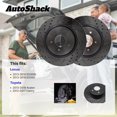 thumbnail image 3 of AutoShack Rear Drilled & Slotted Brake Rotors | Replacement For 2012-2017 Toyota Camry 2013-2018 Avalon 2013-2018 Lexus ES350 ES300h 2.5L 3.5L V6 FWD | Black E-Coated | 2-PC Set | NightGuard, 3 of 6