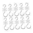 thumbnail image 1 of 10 ganchos para adornos navideños de metal decorativos con forma de S y copos de nieve. Plata, 1 of 9