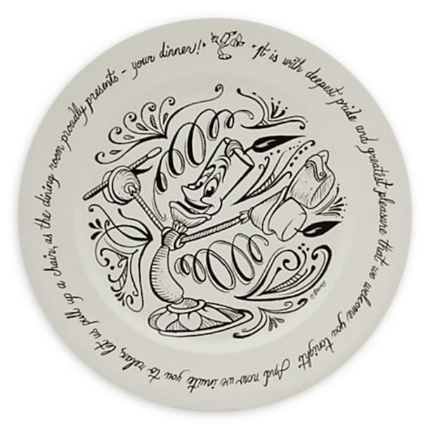 Disney Parks Chalkboard Be Our Guest Ceramic Dinner Plate White New Walmart Com