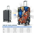 thumbnail image 4 of Haiem sport ball Pattern Luggage Cover Printed Suitcase Covers for Luggage Elastic Washable Suitcase Protector Fits 18-32 Inch Luggage-Large, 4 of 7