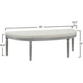 thumbnail image 3 of Bedroom Bench "Coastal Button Tufted Light Beige Upholstered Bench with Weathered Gray Legs ",Bedroom Stool, 3 of 6