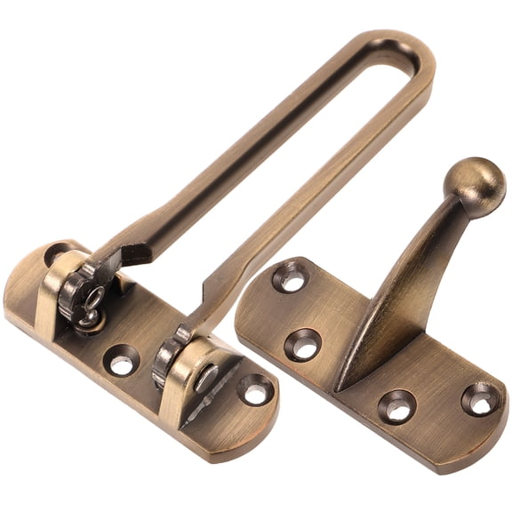 Supvox Light Brown Metal Door Lock Latch, Easy to Install for Home Security on Interior and Exterior Doors