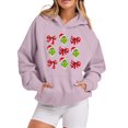 thumbnail image 1 of MIARHB Grinch - Sudadera con capucha para mujer, talla grande, con estampado navideño, manga larga, cuello redondo, informal, con bolsillo y capucha, talla M, 1 of 5