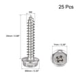 thumbnail image 2 of Phillips Hex Washer Self Tapping Screws, M4 x 25mm 304 Stainless Steel Hex Flange Sheet Metal Screw 25pack, 2 of 4