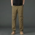 thumbnail image 2 of Zshosam Men's Casual Pants Lightweight Stretch Slim Fit Pants with Pockets(Yellow,XXXL), 2 of 6