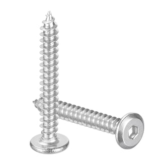 Sydien 100Pcs M5x20mm Phillips Head 304 Stainless Steel Self-Tapping Wood Screws