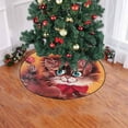 thumbnail image 2 of FMSHPON Little Cute CatButterflies Xmas Christmas Tree Skirt Stand Mat for Holiday Party Decoration Indoor Outdoor 48 inches, 2 of 3