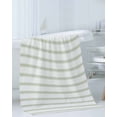 thumbnail image 3 of Sage Green Striped Towel Set of 3, Soft Microfiber Bath Towels, Hand Towel, Washcloths, Sage Green White Stripes Farmhouse Quick-Dry Absorbent Towels for Bathroom Kitchen Hotel Beach Gym Spa, 3 of 7