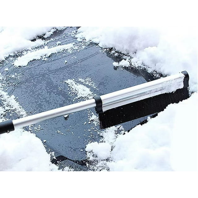 Boreal Craft Qisan 16" 24" Snow Brush And Ice Scrapers For Car Windshield Cleaning Extendable Ice Scraper With Foam Grip | Snow Brush For Car Accessories | Truck Snow Brush | Windshield Snow R