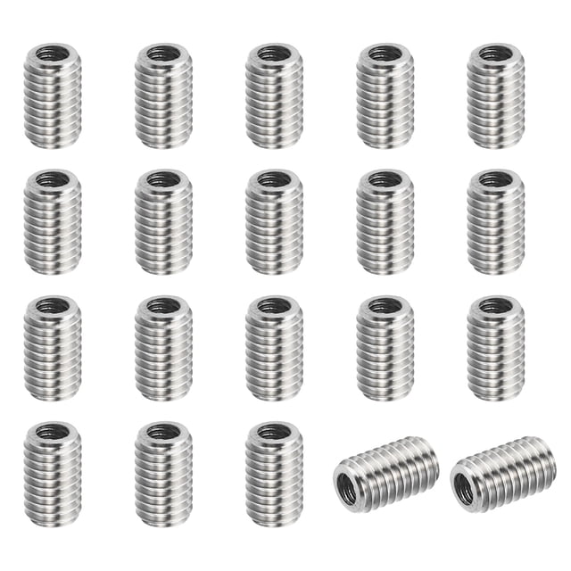 Unique Bargains Adaptateurs de Filetage Manchon Réducteur Écrou M5x0.8 Mâle à M3x0.5 Femelle pour Réparer Insert Écrou Vis Réducteur 8mm 20 Pcs