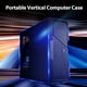 thumbnail image 3 of Caja de la computadora Soporte de caja de computadora vertical portátil Micro-ATX / ITX Motherborad Tarjeta gráfica de media altura 8 cm de altura CPU Radiador negro Abanopi Caja de la computadora, 3 of 6