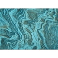 thumbnail image 1 of Ahgly Company Indoor Rectangle Patterned Teal Green Area Rugs, 5' x 7', 1 of 6