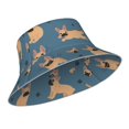 thumbnail image 2 of Kll French Bulldog Yoga Bucket Hat For Women Men Packable Travel Beach Sun Hat Outdoor Rave Accessories Reflective Fisherman Cap, 2 of 9