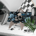 thumbnail image 3 of 1 Pcs 2D Flat License Plate Covers & Frames, Skull with Blue For Decorative Front, Waterproof For Decoration Aluminum License Plate Covers & Frames Cover For Men Women, 12" X 6", 3 of 6