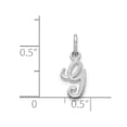 thumbnail image 2 of 14K White Gold Charm Pendant Themed 16 mm 7 Casted Initial G, 2 of 2