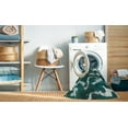 thumbnail image 2 of Ahgly Company Machine Washable Indoor Rectangle Abstract Medium Aqua Marine Green Area Rugs, 7' x 9', 2 of 7