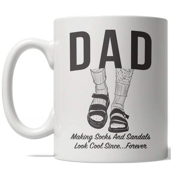 Dad Socks and Sandals Mug Funny Fathers Day Coffee Cup - 11oz