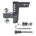 thumbnail image 3 of GELUOXI Black Aluminum Trailer Tow Hitch Fits 2.5" Receiver 8" Drop/Rise, 1-7/8" 2" 2-5/16" Tri Hitch Balls 18500 LBS, 3 of 13