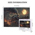 thumbnail image 5 of 500 PCS Moonlight Steam Train Puzzles For Adults 500 Pieces,Funny Artwork For Adults,Brain Challenge,Vintage Style Ghastly Train Wooden High Difficulty Puzzle,Creative Activity Hobbies For Adults, 5 of 6