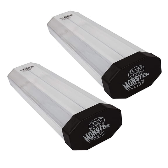 Dual Playmat Tube, Value 2 Pack - Monster Protectors Prism-Shaped Play Mat Case Holds Two Playmats at Once - Won't Roll Off Surface and Easy in and Out Design w Secure Lid