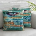 thumbnail image 3 of JEUXUS Inspirational Language Colorful Text Printing Pillowcase Short Plush Pillowcase White, 3 of 5