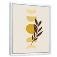 thumbnail image 3 of Designart 'Abstract Geometrical Moon and Sun With Leaf VII' Modern Framed Canvas Wall Art Print, 3 of 5