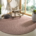 thumbnail image 2 of SAFAVIEH Courtyard Blazhe Chevron Indoor/Outdoor Area Rug, Red/Beige, 5'3" x 5'3" Round, 2 of 9