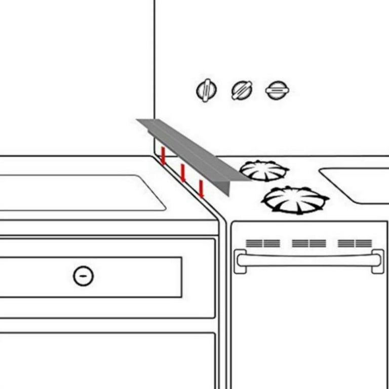 Stovetop Extender Se24bla Oven Gap Guard (pack of 2) for sale online