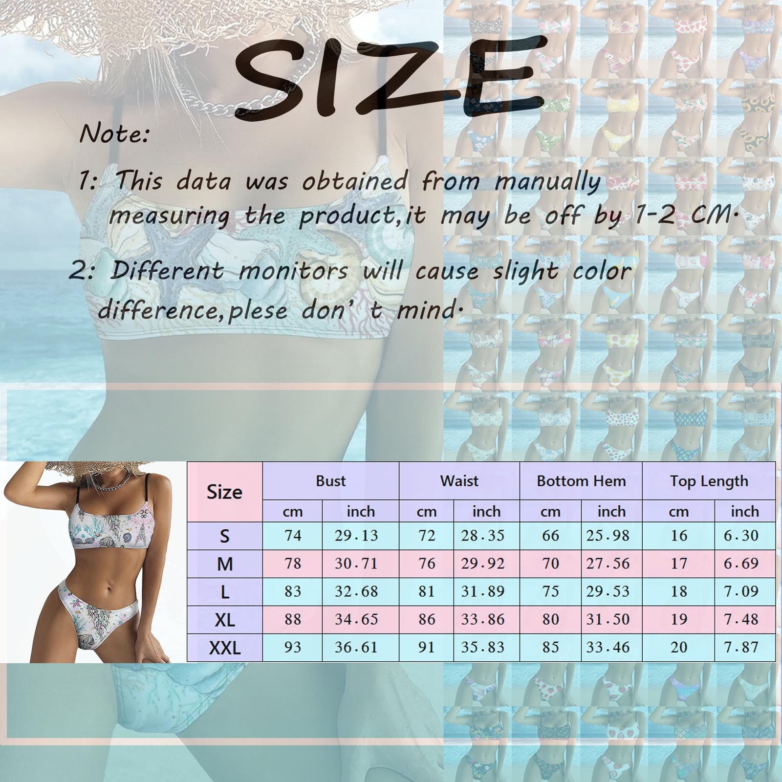 PMUYBHF Female Womens Bikini Panties Size 9 Comfortable Bikini for Women Casual High Waisted Bikini Crop Top Two Piece Bathing Suits Full Coverage Swimsuits Swimwear Red M Walmart