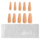 thumbnail image 4 of 10 pcs pure colors full coverage false nails women girls elegant fashionable fake nail tip manicure tools N5354-02, 4 of 5