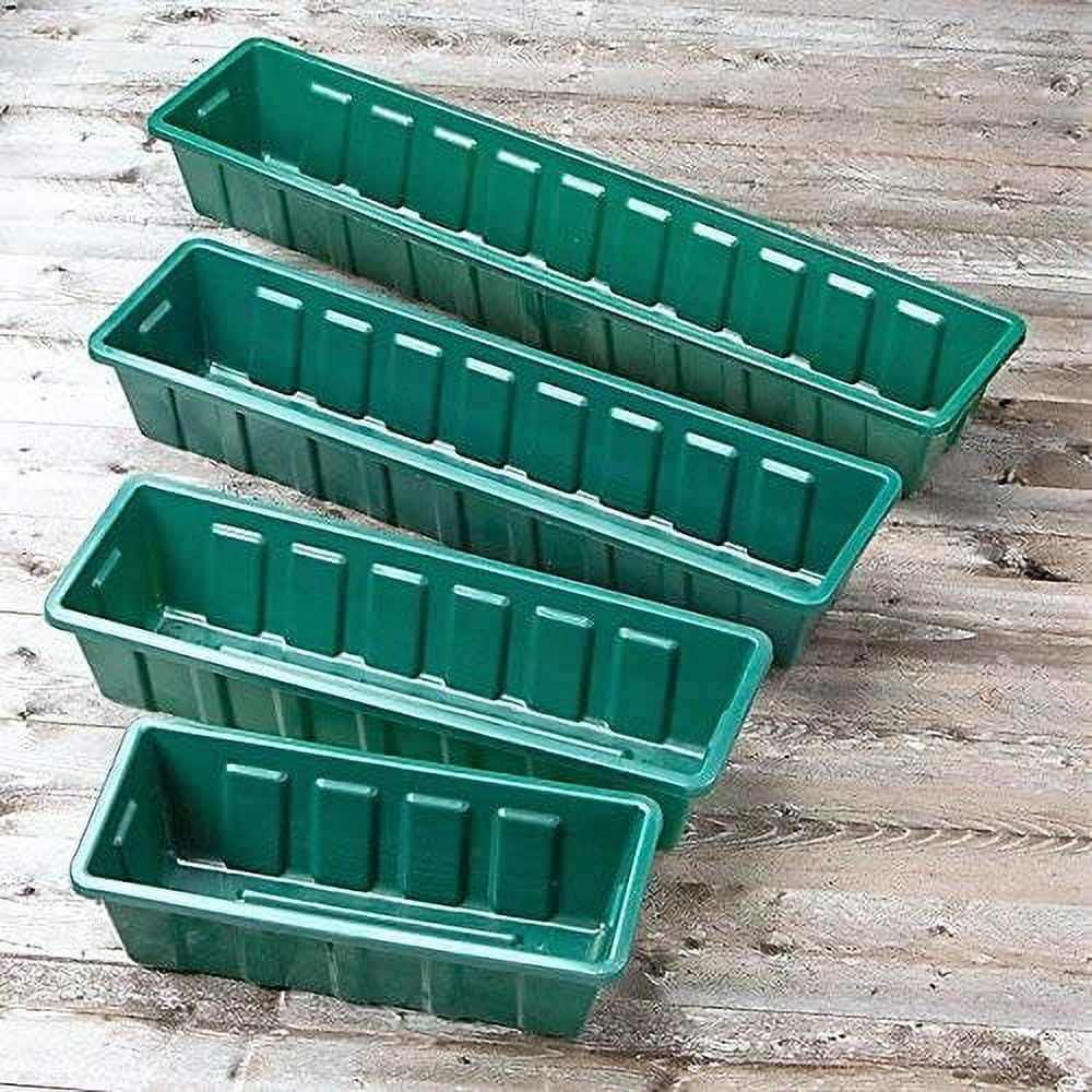 Large Poly-Pro Plastic Planter Liner for Indoor/Outdoor, Long Green Garden  Flower Box, 36" - Walmart.com