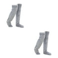 thumbnail image 3 of maskred Winter Warmth In Knee Socks Must-have For Freezing Temperatures Warm Socks Polyester Cozy Slipper Socks Winter Socks silver grey 2Set, 3 of 6