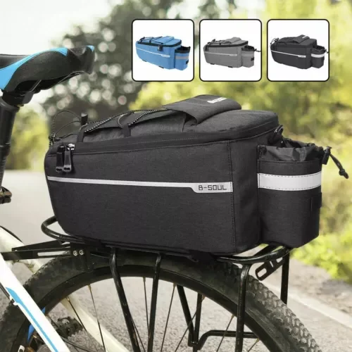 Cycling Bicycle Rear Rack Bag 10L Waterproof Bike Trunk Pannier Saddle Bag USA