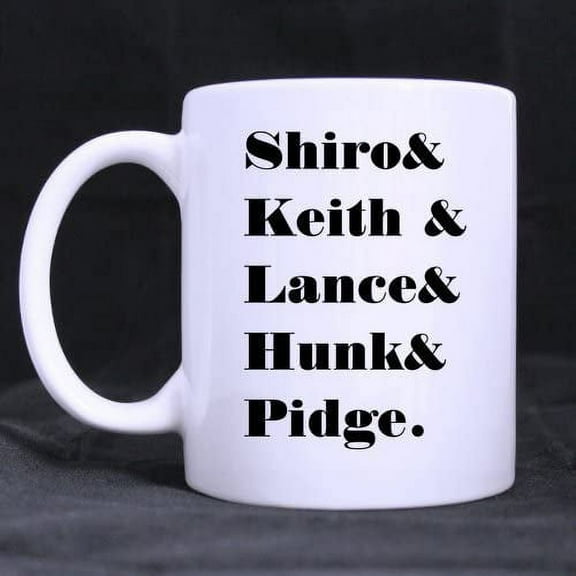 Voltron Shiro Keith Lance Hunk Pidge Mug Funny Novelty Ceramic Tea Coffee Mug with Gift Box (11oz)