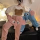 thumbnail image 5 of Pantalones de franela con bonitos y divertidos elefantes para niños y niñas, pantalones de pijama casuales sueltos con forma de pareja de elefantes voladores para invierno, 5 of 6
