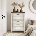 thumbnail image 1 of Commode Rustique à 5 Tiroirs, Grand Organisateur de Rangement en Bois pour Chambre, Nursery, 1 of 2