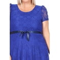 thumbnail image 5 of Women's Plus Size Floral Lace Short Sleeve Party Dress for Women, 5 of 5